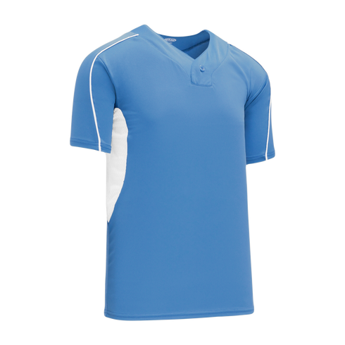 Athletic Knit One Button Pro Placket Baseball Jersey with Underarm Inserts (BA1745)